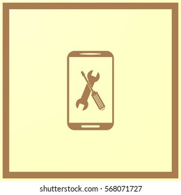 repair phone vector icon