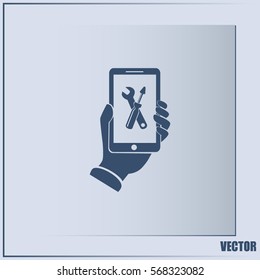repair phone vector icon