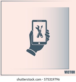 repair phone vector icon