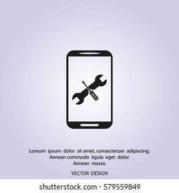 repair phone vector icon