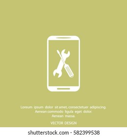 repair phone vector icon