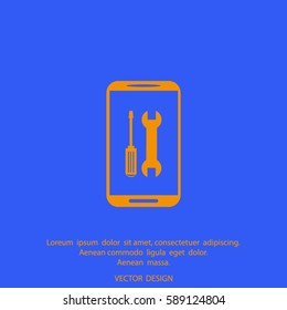 repair phone vector icon