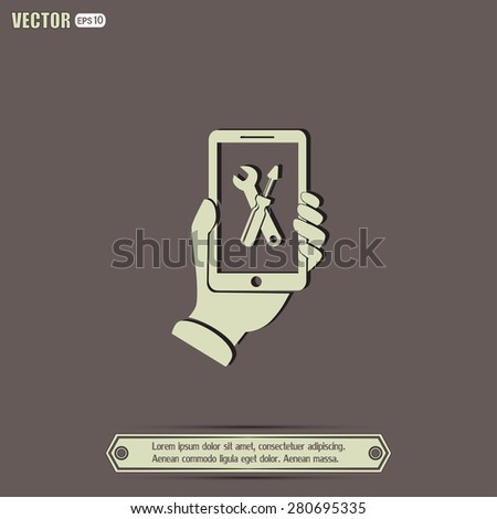 repair phone vector icon
