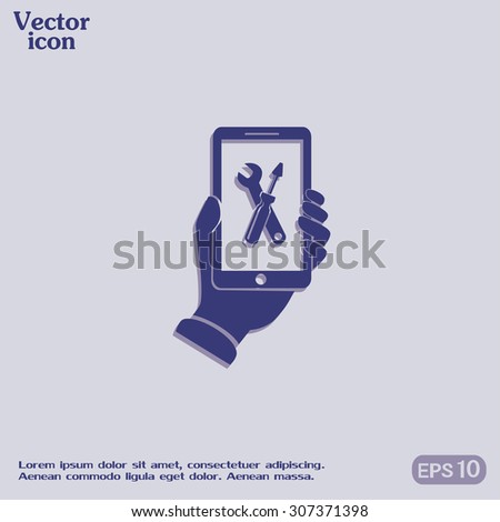 repair phone vector icon