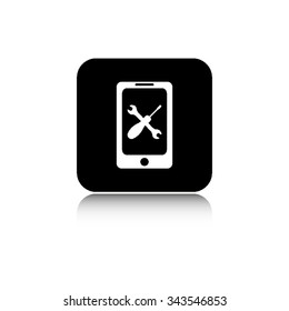 repair phone - vector icon  with shadow