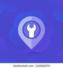 diseño de icono de vector de lugar de reparación
