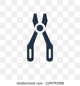 Repair Pliers vector icon isolated on transparent background, Repair Pliers transparency concept can be used web and mobile