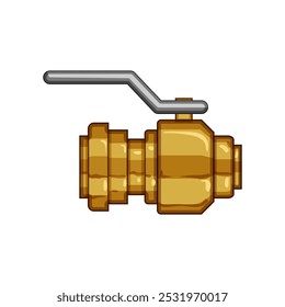 repair plumbing valve cartoon. pressure flow, control shutoff, fixture seal repair plumbing valve sign. isolated symbol vector illustration