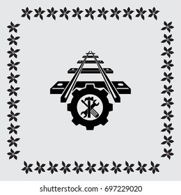 repair of railway vector icon