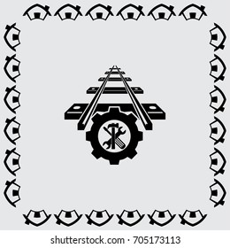 repair of railway vector icon