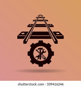 repair of railway.vector icon