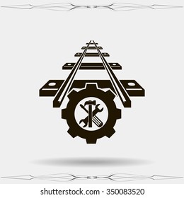 repair of railway.vector icon