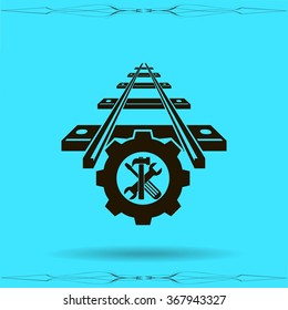 repair of railway.vector icon