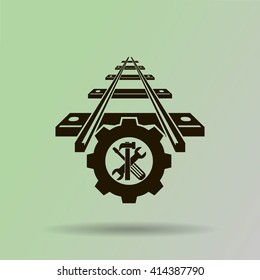 repair of railway.vector icon