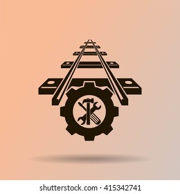 repair of railway.vector icon