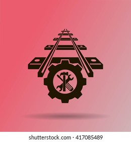 repair of railway.vector icon