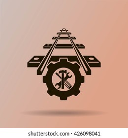 repair of railway.vector icon