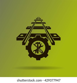 repair of railway.vector icon