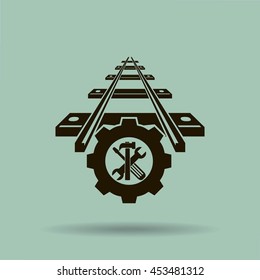 repair of railway.vector icon