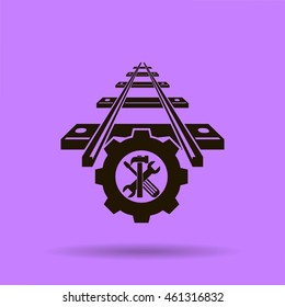 repair of railway.vector icon