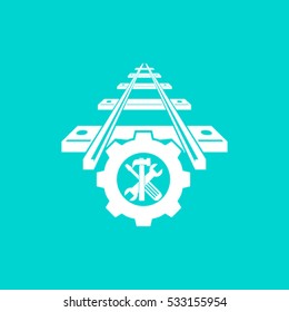 repair of railway.vector icon