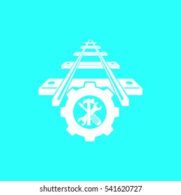 repair of railway.vector icon