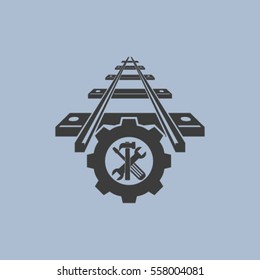 repair of railway.vector icon