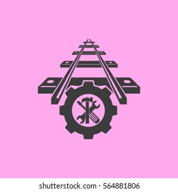 repair of railway.vector icon