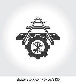 repair of railway.vector icon