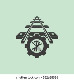 repair of railway.vector icon