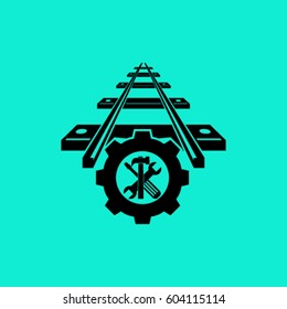 repair of railway.vector icon