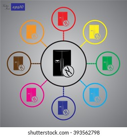 Repair of refrigerators icon