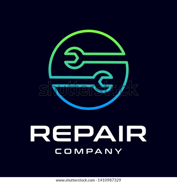 Repair S letter vector logo template. This font\
use wrench symbol. Suitable for technology, mechanic, or automotive\
business.