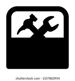 repair service black solid vector icon