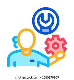repair service color icon vector. repair service sign. isolated symbol illustration