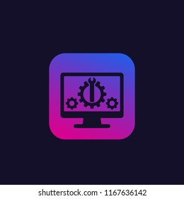 repair service for computers vector icon