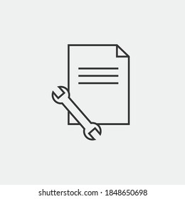 herramienta de revisión de iconos vectoriales del icono del servicio de reparación
