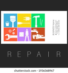 Repair and service with handyman business card tool
