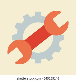 Repair service icon. Vector flat illusttration