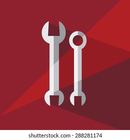 Repair service label. Vector logo design template. Flat design.