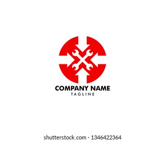 Repair Service Logo Design Element