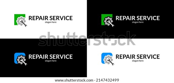 Repair service logo.\
Vector illustration.