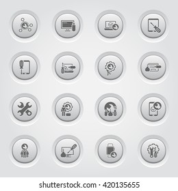 Repair Service and Maintenance Icons Set