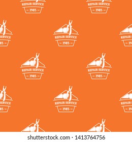 Repair service pattern vector orange for any web design best
