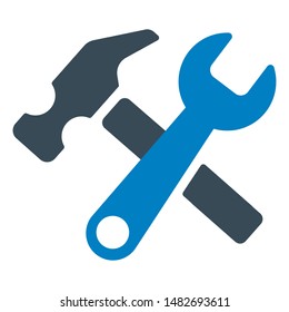 Repair service tools flat vector icon