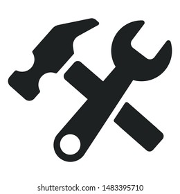Repair Service Tools Flat Vector Icon