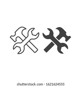 Repair, service. Vector icon template