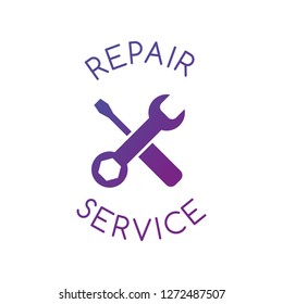 Repair services icon vector illustration on white background. clean design.