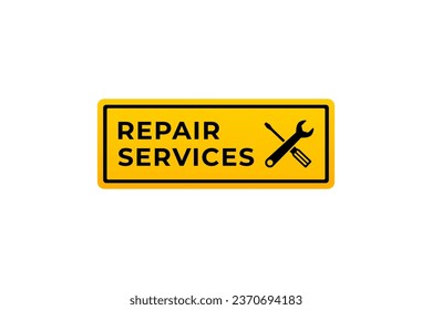 Repair services label vector or Repair services logo isolated. Best Repair services icon for apps, websites, design element, and more about Repair services.