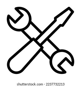 Repair Services Vector Line Icon Design
